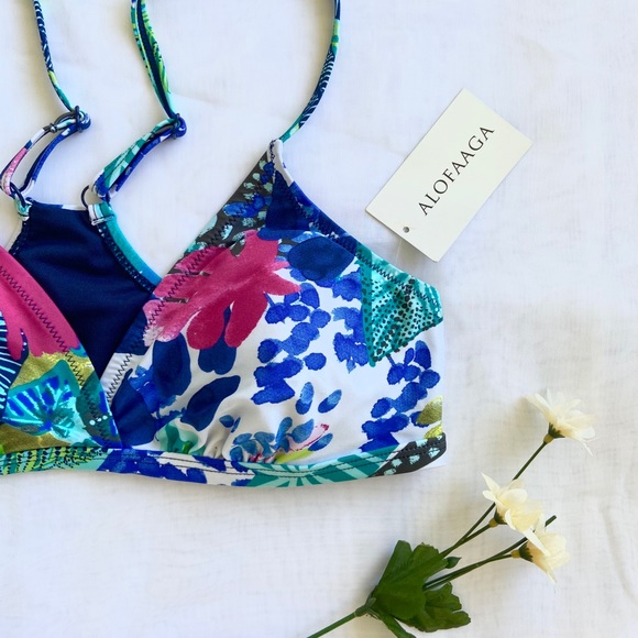 NEW Alofaaga Triangle Tropical Bikini Top - Picture 3 of 9